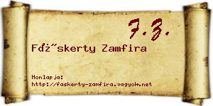 Fáskerty Zamfira névjegykártya